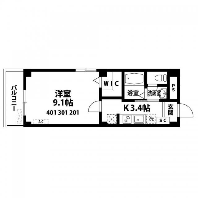 神奈川県横浜市南区永楽町２ 伊勢佐木長者町駅 1K マンション 賃貸物件詳細