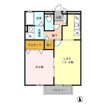 熊本県熊本市東区花立６ 健軍町駅 1LDK アパート 賃貸物件詳細