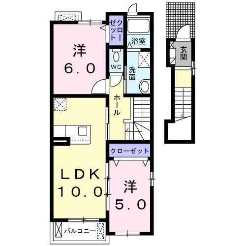 茨城県筑西市稲野辺 下館駅 2LDK アパート 賃貸物件詳細