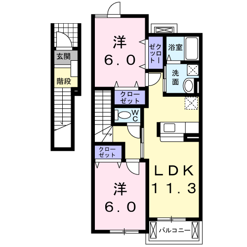 埼玉県熊谷市上根 熊谷駅 2LDK アパート 賃貸物件詳細