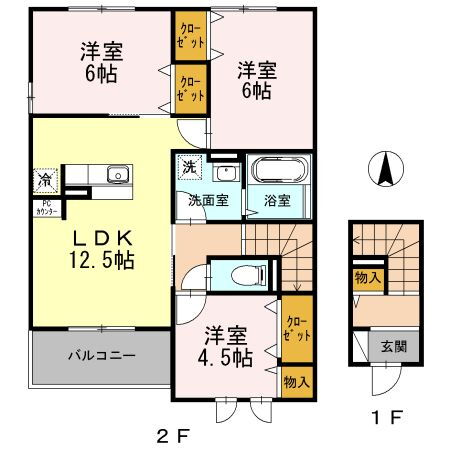 富山県高岡市京田 新高岡駅 3LDK アパート 賃貸物件詳細