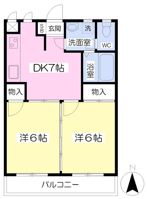 愛媛県松山市枝松２ 福音寺駅 2DK マンション 賃貸物件詳細