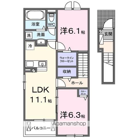 千葉県成田市三里塚御料 成田空港駅 2LDK アパート 賃貸物件詳細