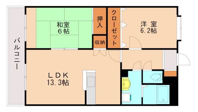 ルミエール青葉 2階 2LDK 賃貸物件詳細