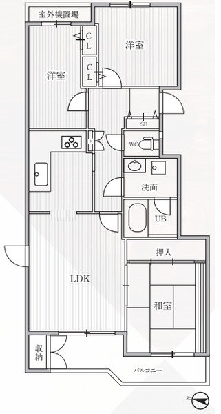 神奈川県横浜市神奈川区中丸 反町駅 3LDK マンション 賃貸物件詳細
