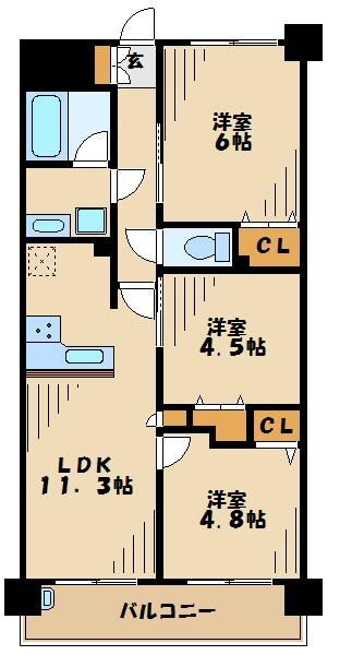 東京都八王子市東中野 京王堀之内駅 3LDK マンション 賃貸物件詳細