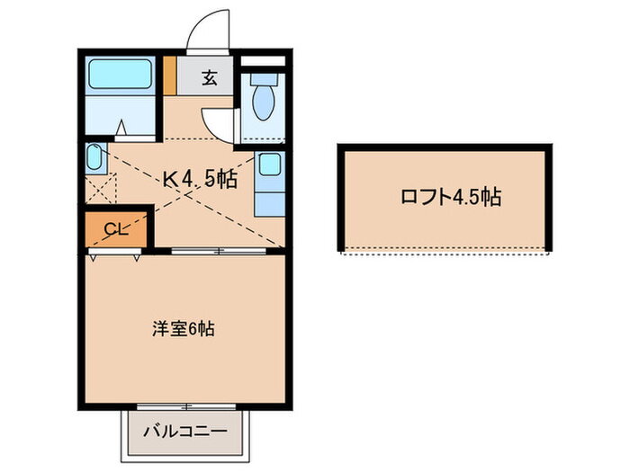 ア－バンコ－プ 2階 1K 賃貸物件詳細