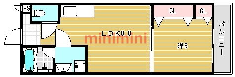大阪府高槻市東五百住町１ 摂津富田駅 1LDK アパート 賃貸物件詳細