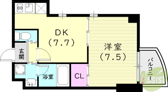 兵庫県西宮市下大市東町 門戸厄神駅 1DK マンション 賃貸物件詳細