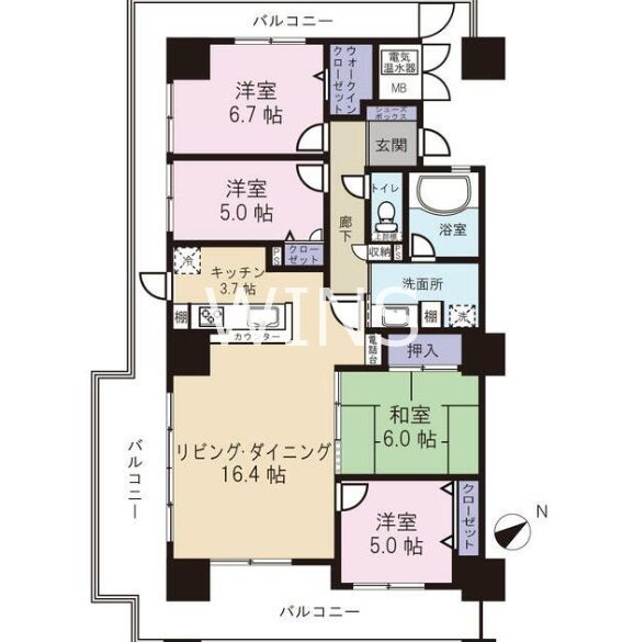 福岡県福岡市東区千早４ 千早駅 4LDK マンション 賃貸物件詳細
