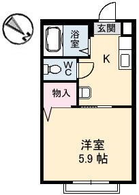 山口県下関市大坪本町 幡生駅 1K アパート 賃貸物件詳細