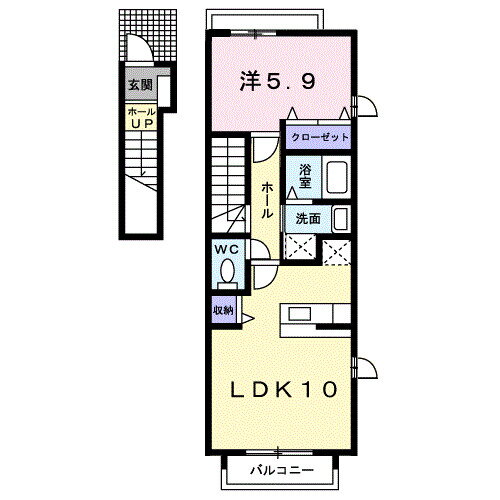 福井県福井市勝見３ 福井駅 1LDK アパート 賃貸物件詳細