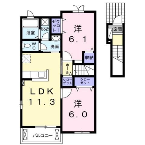 島根県松江市東出雲町下意東 揖屋駅 2LDK アパート 賃貸物件詳細