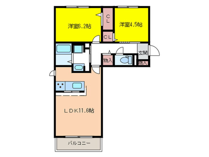 福岡県福岡市南区西長住２ 福大前駅 2LDK アパート 賃貸物件詳細