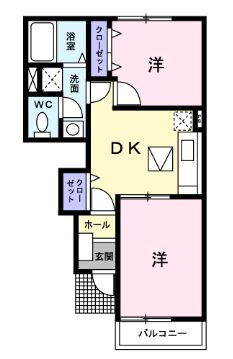 岡山県井原市木之子町 早雲の里荏原駅 2DK アパート 賃貸物件詳細