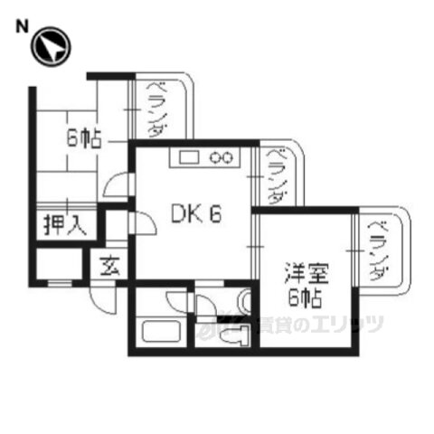 京都府京都市西京区桂浅原町 桂駅 2DK マンション 賃貸物件詳細