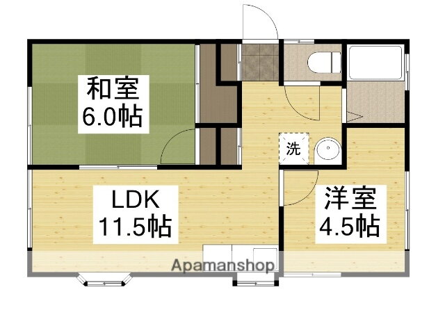 岡山県岡山市中区江崎 岡山駅 2LDK アパート 賃貸物件詳細