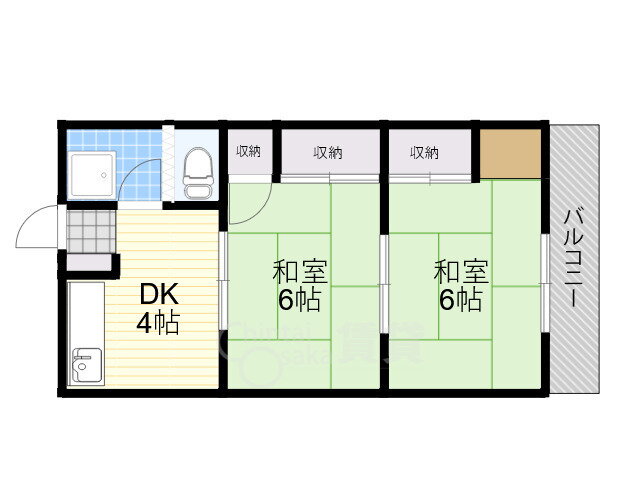 大阪府箕面市桜井２ 桜井駅 2DK マンション 賃貸物件詳細