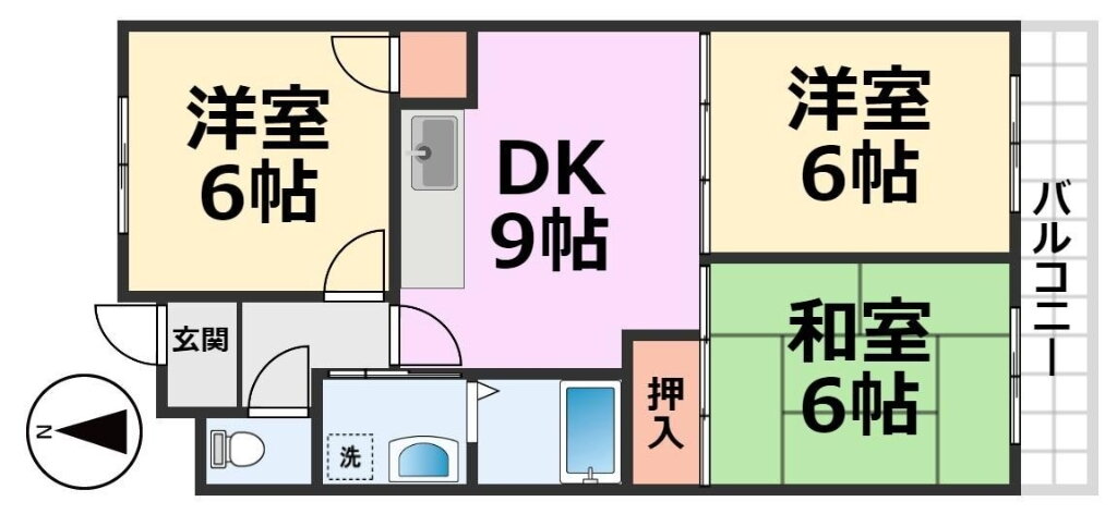 シティブリッジ西難波 3階 3LDK 賃貸物件詳細