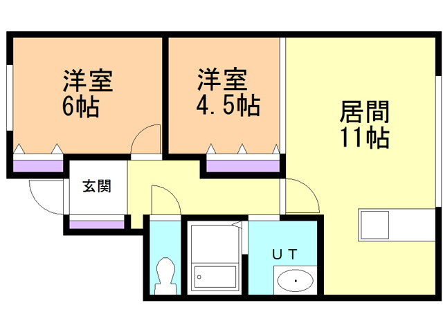 リブフラット 1階 2LDK 賃貸物件詳細