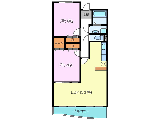 マノワール陽光 1階 2LDK 賃貸物件詳細