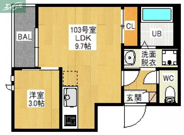 岡山県岡山市北区富田 大元駅 1LDK アパート 賃貸物件詳細