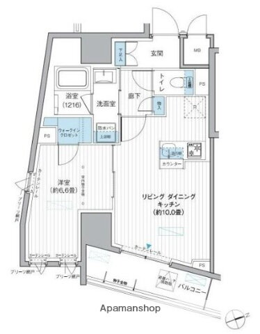 東京都台東区駒形１ 蔵前駅 1LDK マンション 賃貸物件詳細