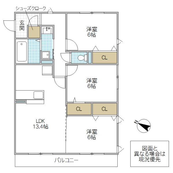 ビスタローマ 3階 3LDK 賃貸物件詳細