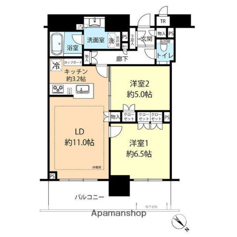 福岡県福岡市早良区西新４ 西新駅 2LDK マンション 賃貸物件詳細