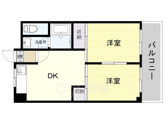 大阪府大阪市東淀川区大桐２ 上新庄駅 2DK マンション 賃貸物件詳細