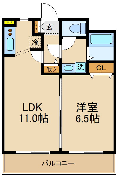 エクシード二ツ木Ａ棟 3階 1LDK 賃貸物件詳細
