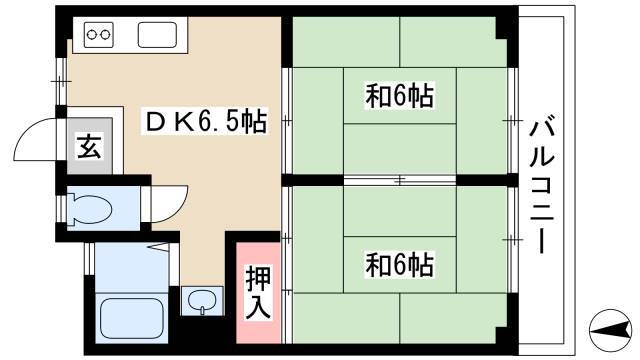 愛知県名古屋市港区東蟹田 戸田駅 2DK アパート 賃貸物件詳細