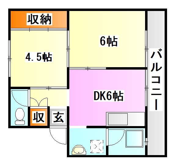 ビレッジハウス田川Ｉ 2階 2DK 賃貸物件詳細