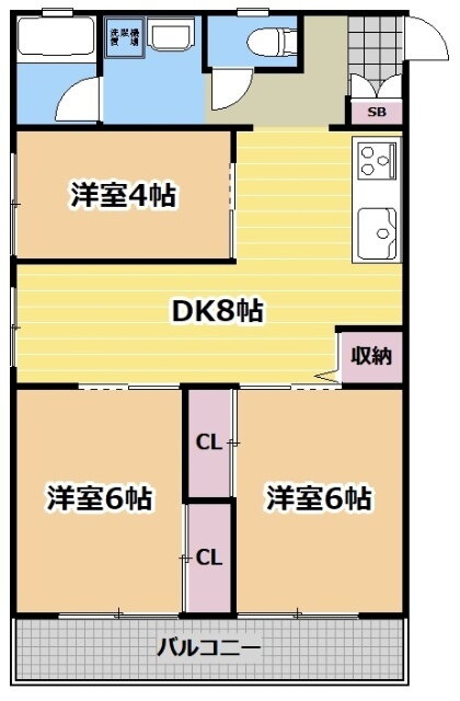 カームそうえん 4階 3LDK 賃貸物件詳細