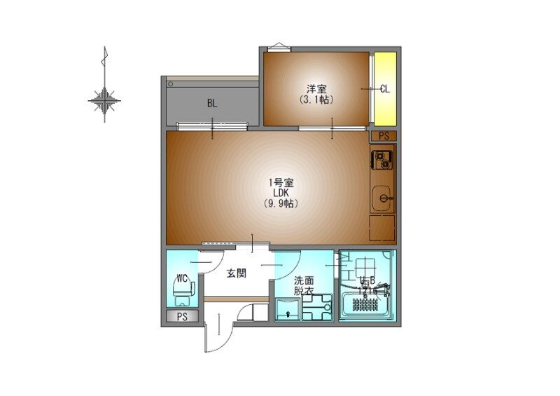 愛知県名古屋市熱田区三番町 東海通駅 1LDK アパート 賃貸物件詳細