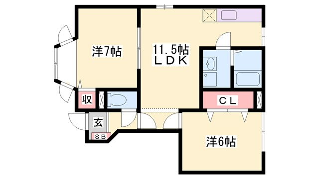 エストオーブＡ 1階 2LDK 賃貸物件詳細