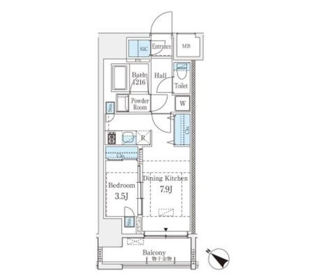 東京都渋谷区東２ 恵比寿駅 1DK マンション 賃貸物件詳細
