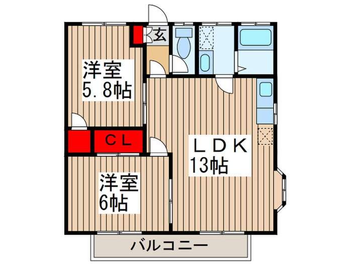埼玉県桶川市末広３ 桶川駅 2LDK アパート 賃貸物件詳細