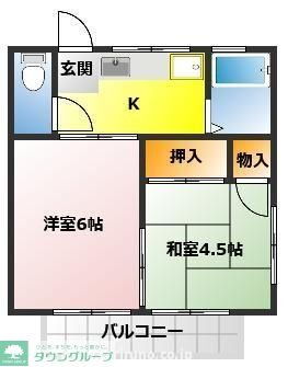 埼玉県川越市諏訪町 上福岡駅 2K アパート 賃貸物件詳細