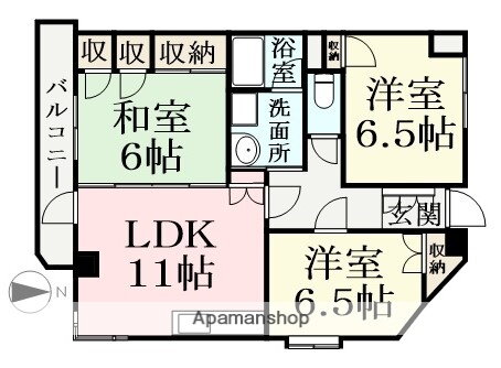 黒川ビルＩＩ 3階 3LDK 賃貸物件詳細