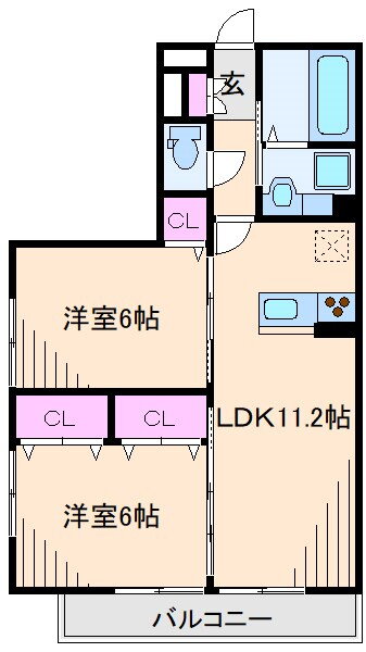 神奈川県横浜市鶴見区獅子ケ谷２ 綱島駅 2LDK アパート 賃貸物件詳細