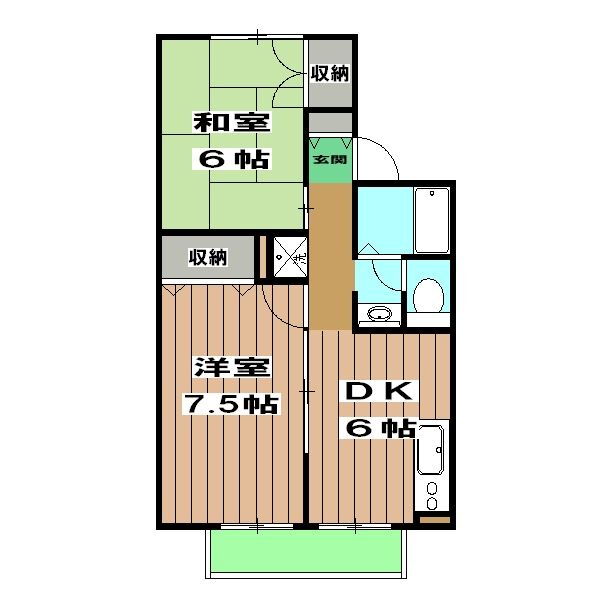 ボーシャトウ高木 1階 2DK 賃貸物件詳細