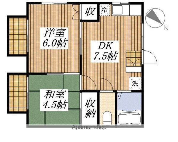 東京都立川市富士見町４ 西立川駅 2DK アパート 賃貸物件詳細