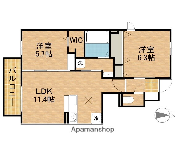 静岡県袋井市下山梨 袋井駅 2LDK アパート 賃貸物件詳細