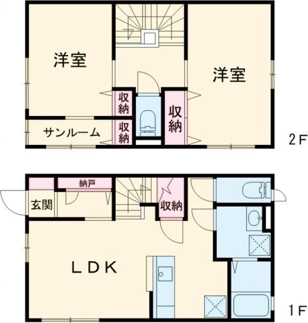 コーポ宮町　Ｂ棟 2LDK 賃貸物件詳細