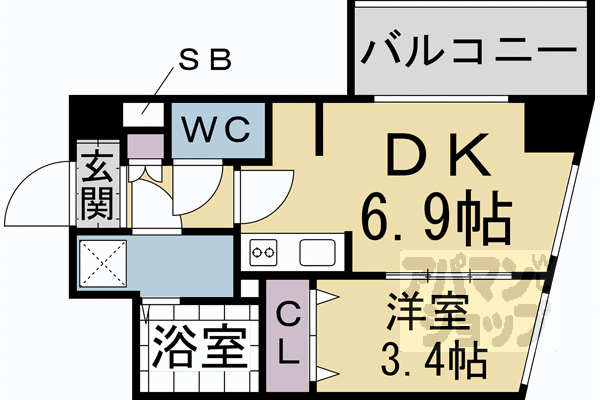 京都府京都市南区西九条唐戸町 京都駅 1DK マンション 賃貸物件詳細