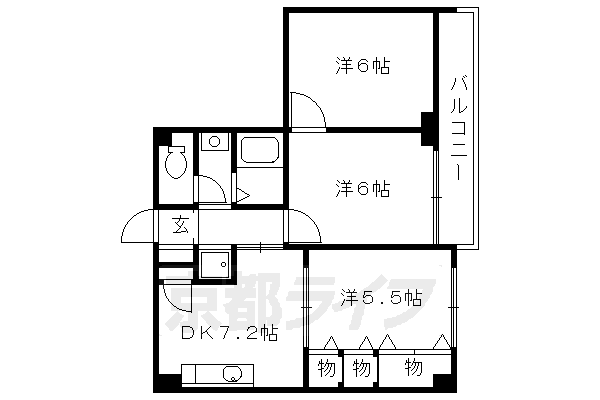 京都府京都市伏見区北端町 伏見駅 3DK マンション 賃貸物件詳細