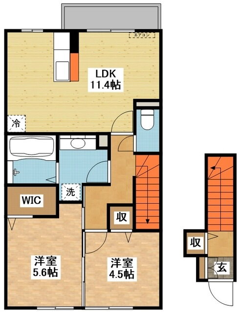 長崎県長崎市三和町 石橋駅 2LDK アパート 賃貸物件詳細