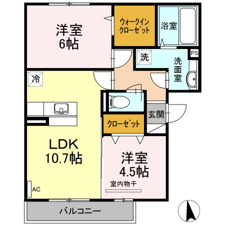 広島県福山市千田町３ 横尾駅 2LDK アパート 賃貸物件詳細
