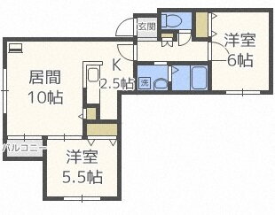 北海道札幌市白石区本通１７丁目南 南郷１８丁目駅 2LDK マンション 賃貸物件詳細
